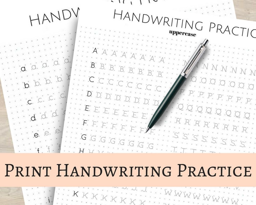 Cute Handwriting Practice Sheets For Adults