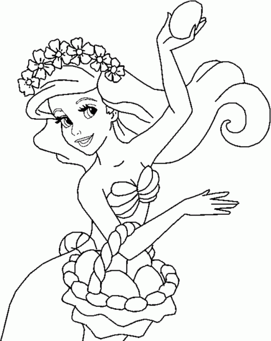 Ariel Coloring Page Printable
