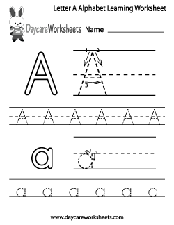 Preschool Alphabet Worksheets Printable