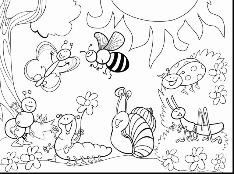 Flower Garden Preschool Coloring Pages For Kids