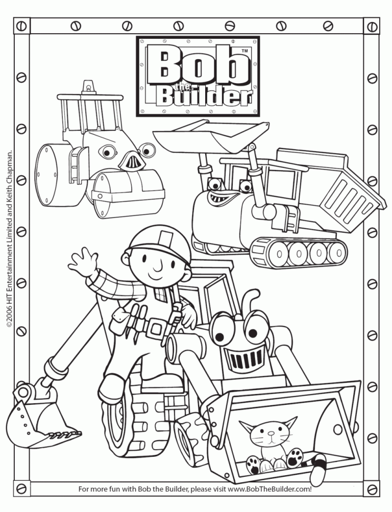 Roley Bob The Builder Coloring Pages