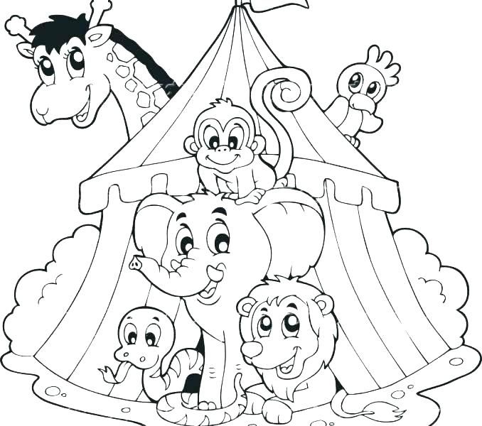 Free Printable Circus Animal Coloring Pages