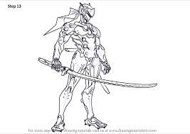 Overwatch Coloring Pages Genji