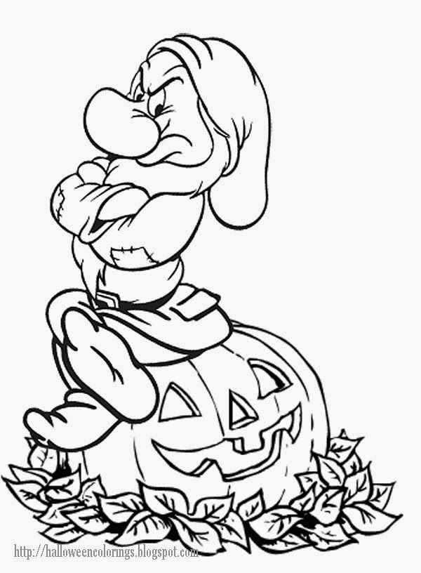 Halloween Printable Coloring Pages Disney