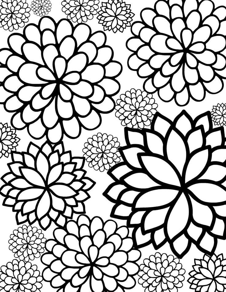 Free Printable Coloring Pages Beautiful Flowers