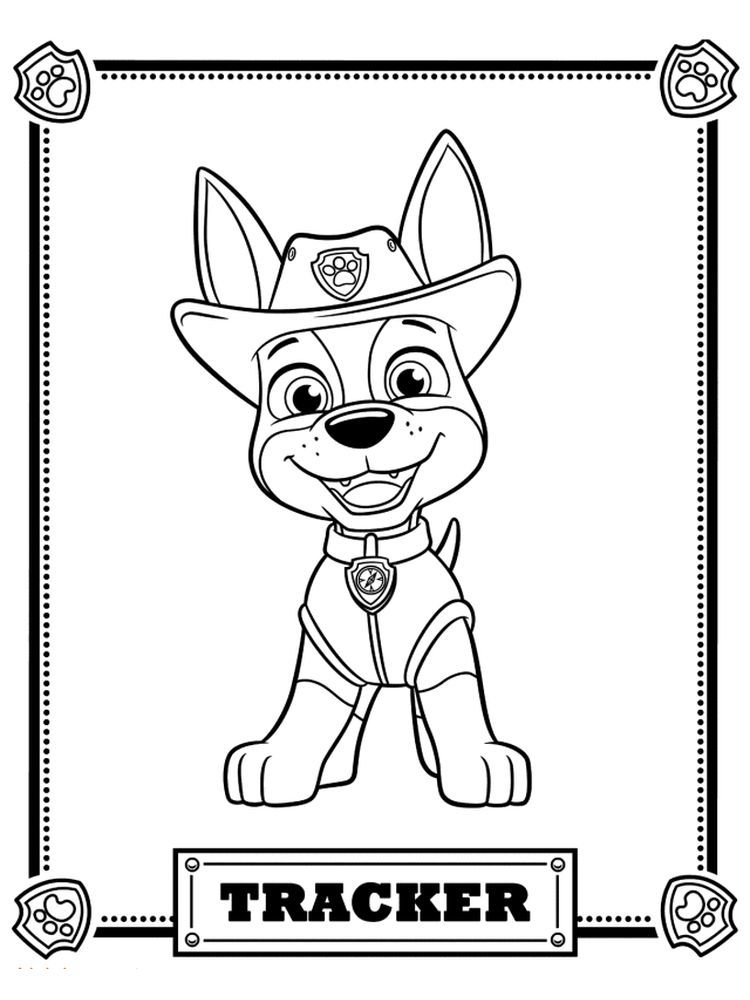 Full Size Chase Paw Patrol Coloring Page