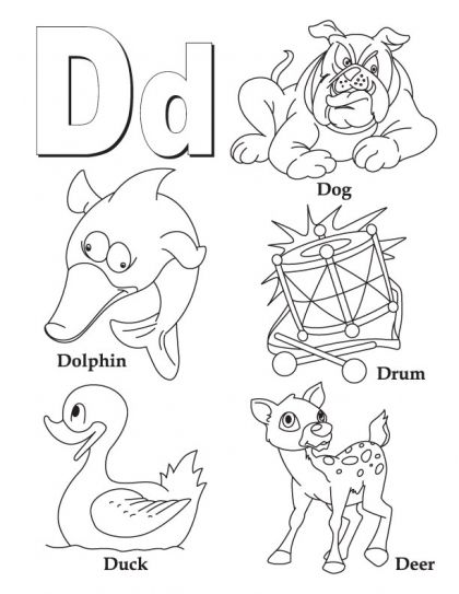 Letter D Coloring Pages For Kids