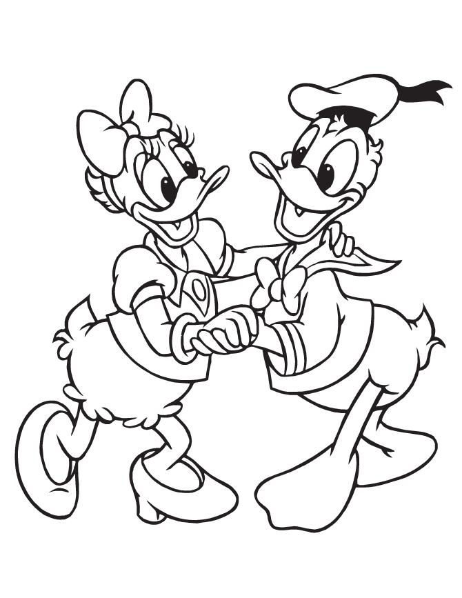 Printable Minnie Mouse And Daisy Duck Coloring Pages