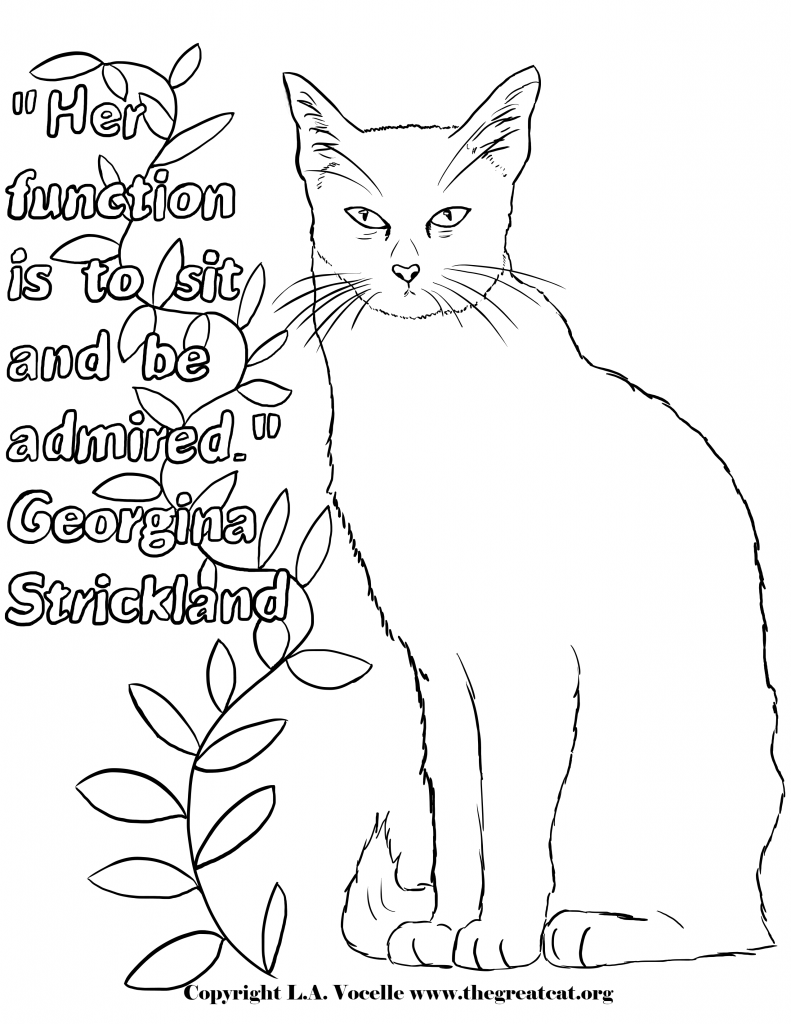 Cat Coloring Sheets Free