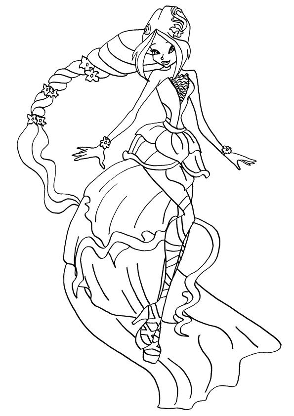 Winx Club Bloom Harmonix Coloring Pages
