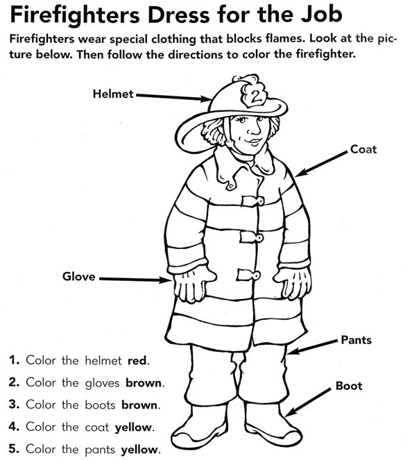Firefighter Coloring Pages For Kindergarten