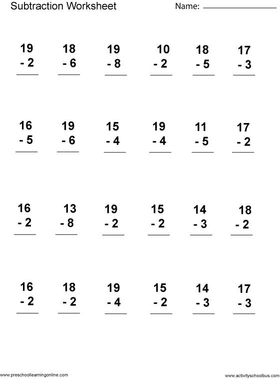 Free Printable 1st Grade Math Worksheets Grade 1