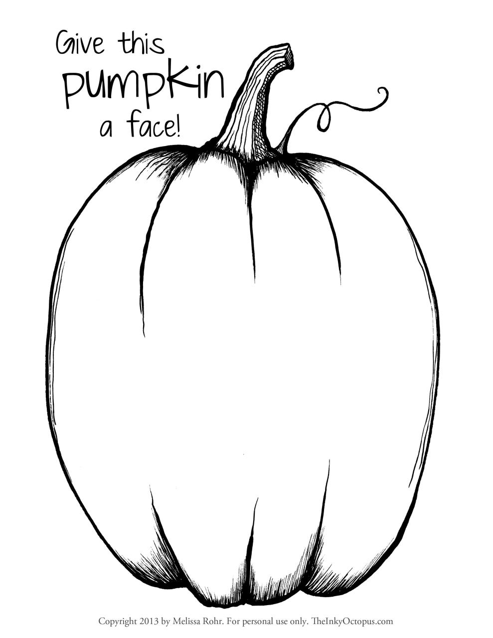 Pumpkin Pictures To Color And Print