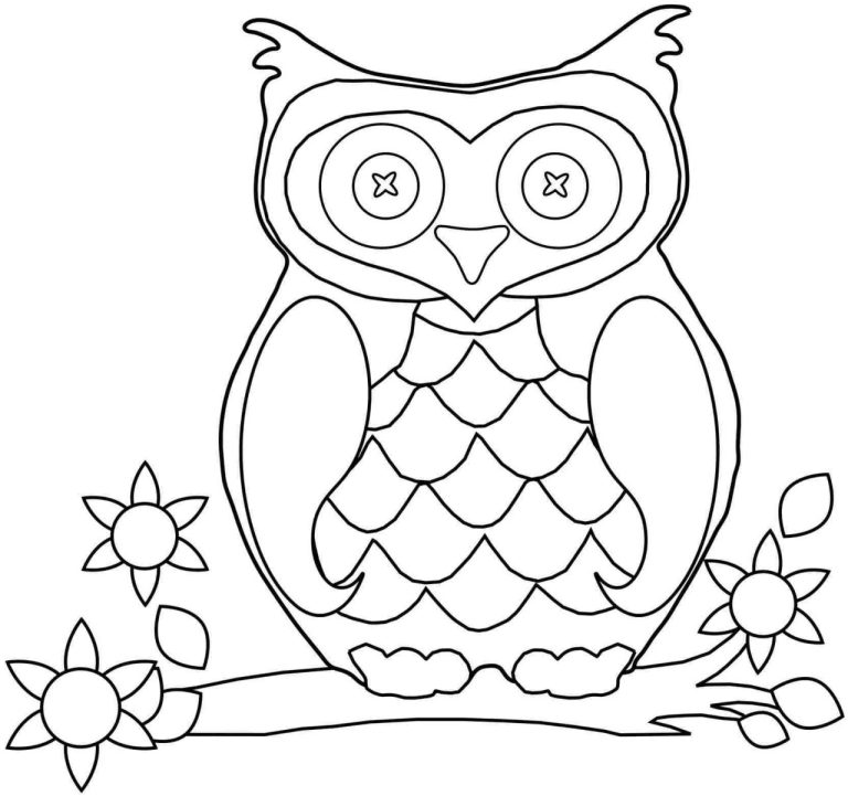 Cute Owl Fall Coloring Sheets