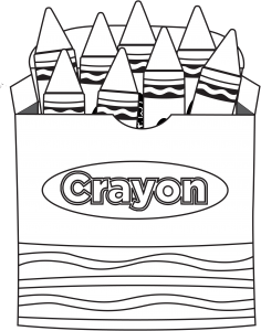 Blank Crayon Coloring Pages