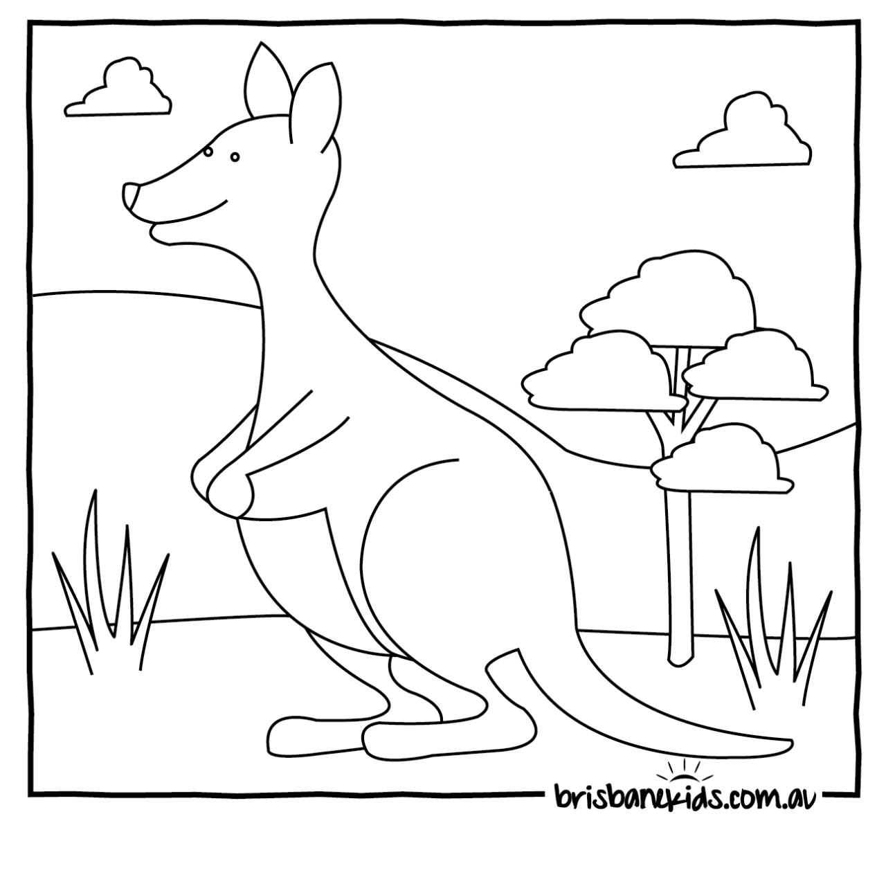 Kangaroo Coloring Pages For Kids