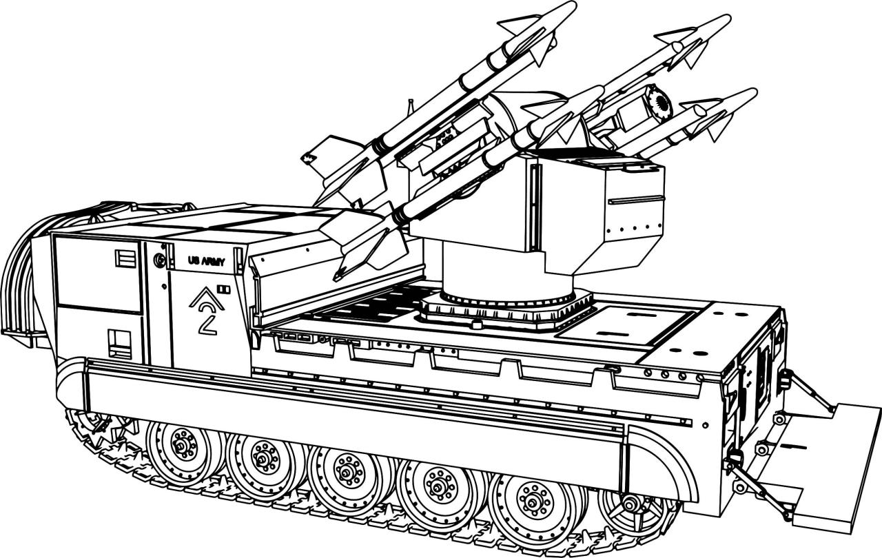 Easy Tank Coloring Pages