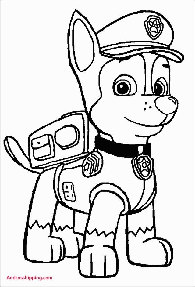 Chase Coloring Page Paw Patrol