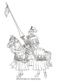 Medieval Knight Knight Coloring Pages