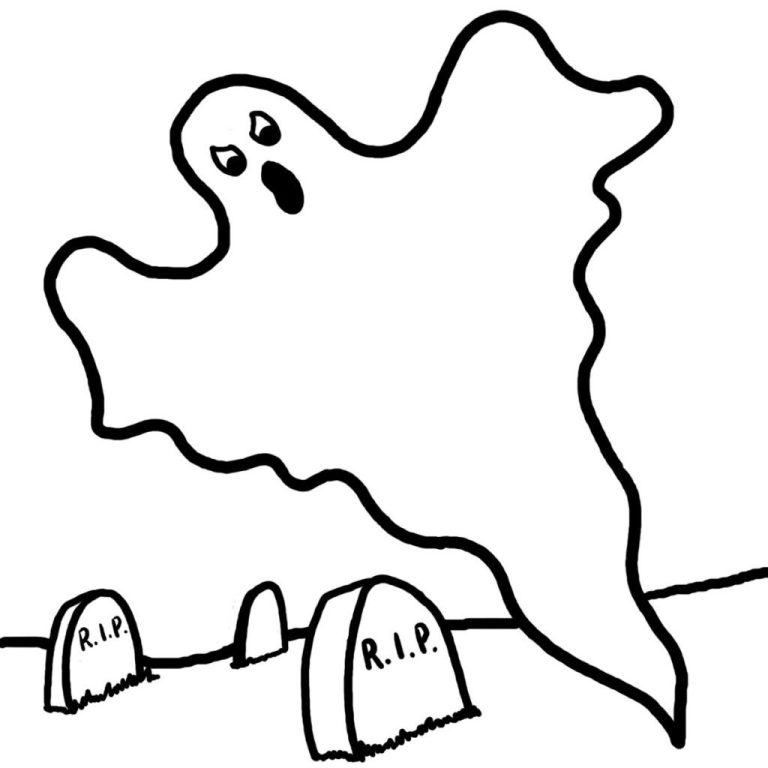 Ghost Preschool Halloween Coloring Pages