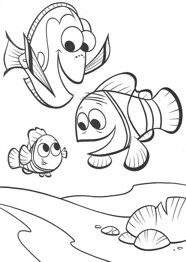 Easy Dory Coloring Pages