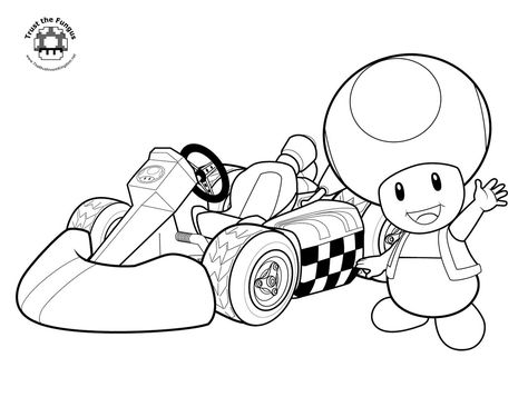 Printable Mario Kart 8 Deluxe Coloring Pages