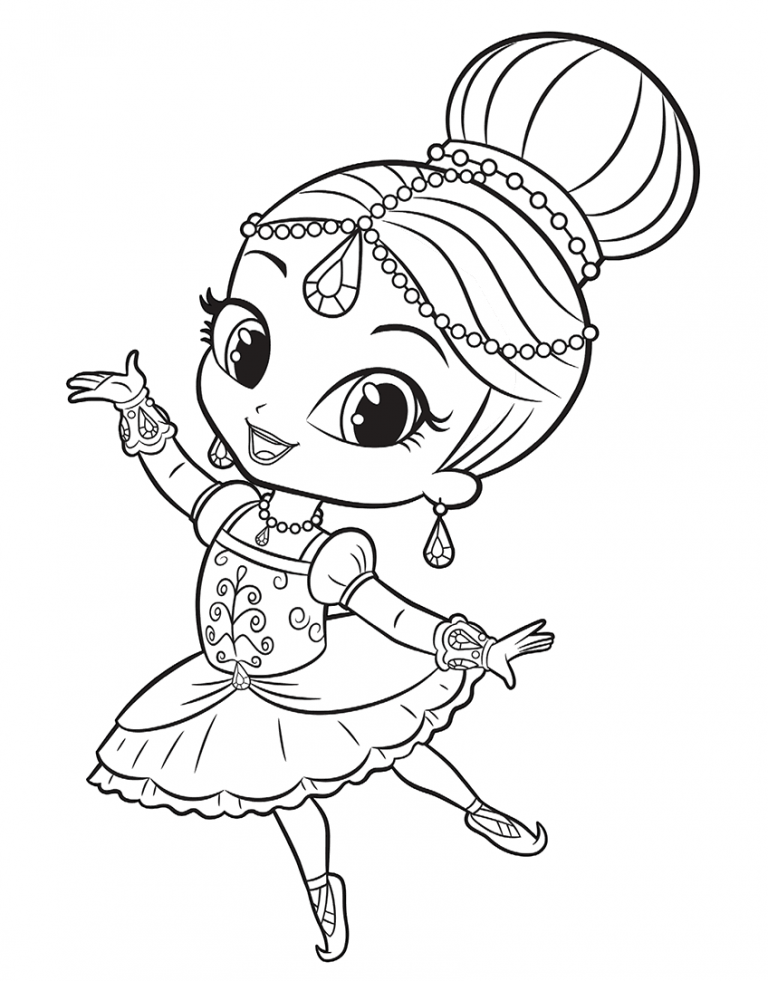 Shimmer And Shine Coloring Pictures