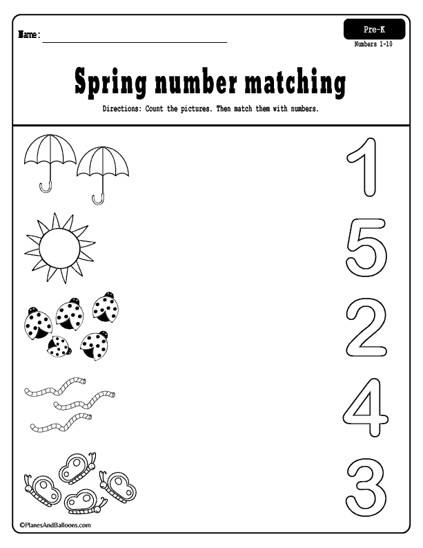 Free Printable Worksheets For Preschoolers Numbers
