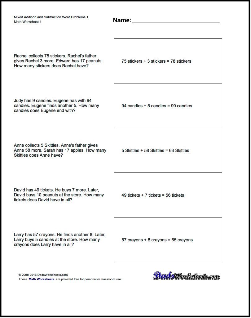 8th Grade Math Word Problems Worksheets With Answers