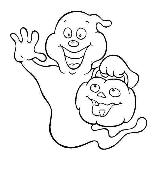Printable Ghost Halloween Coloring Pages