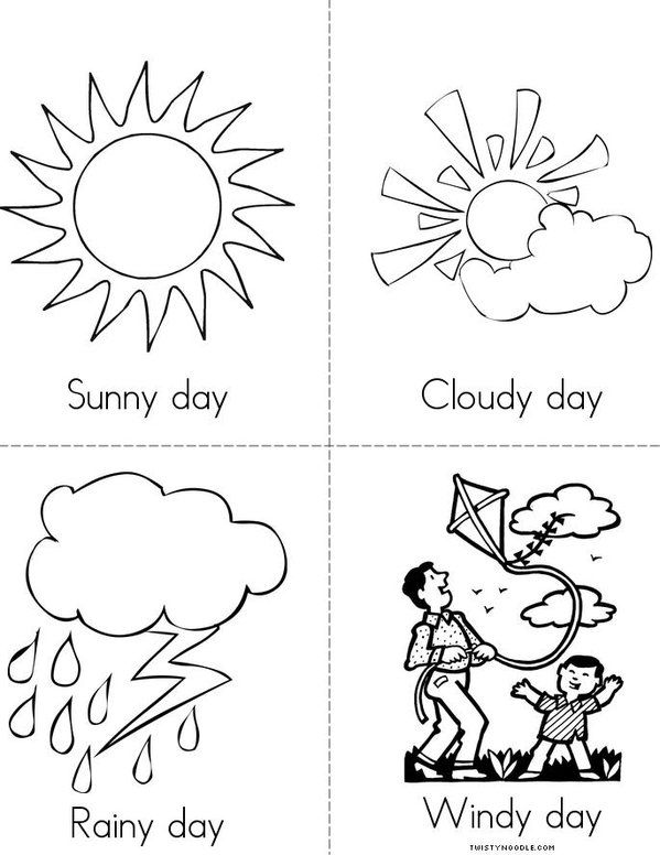 Weather Coloring Pages For Kindergarten