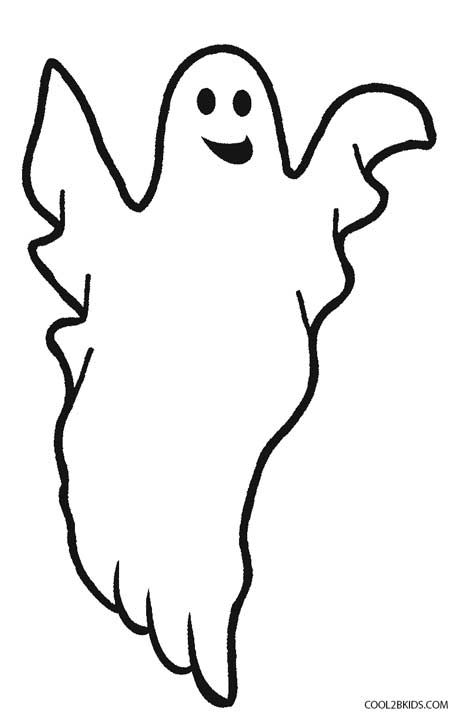 Full Size Printable Ghost Coloring Pages