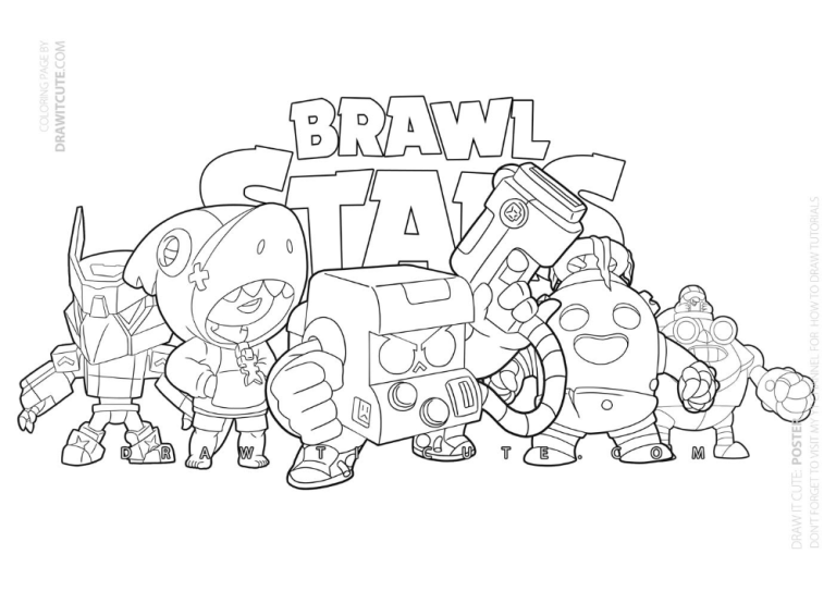 Brawl Stars Coloring Pages Sally Leon