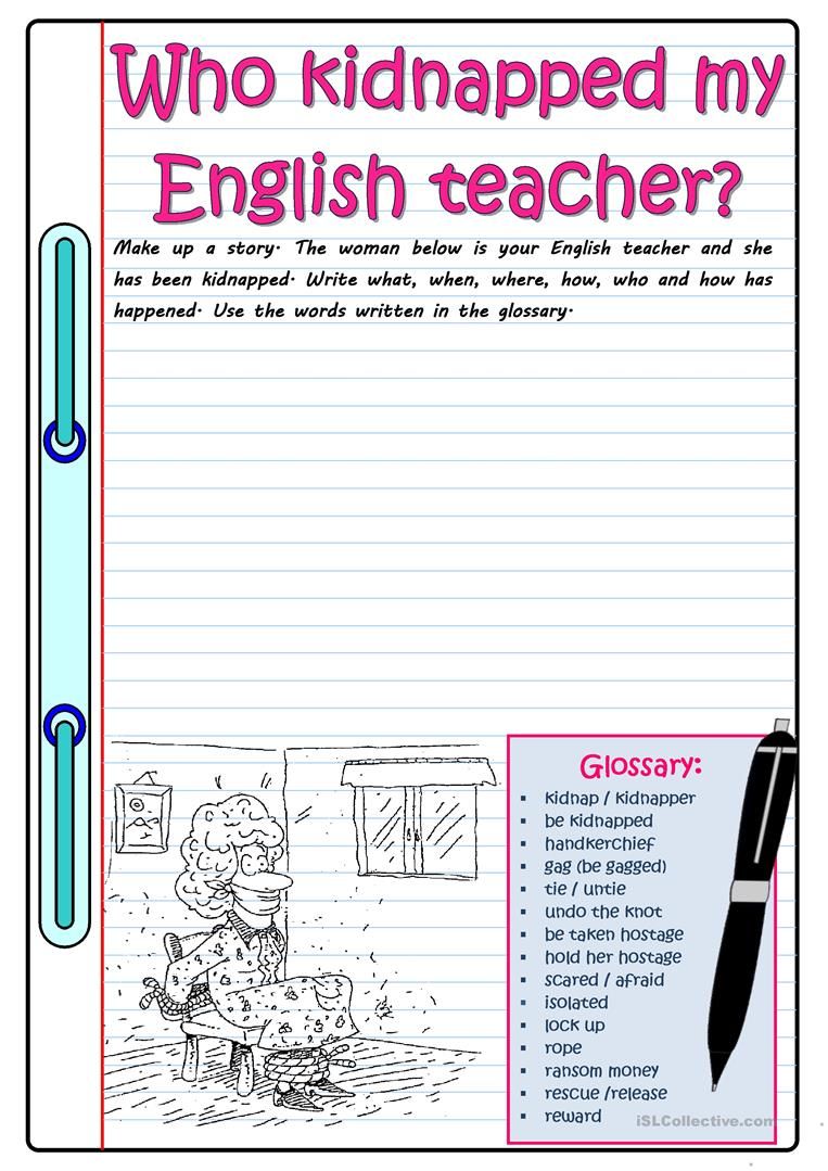 Creative Writing English Worksheets For Beginners Adults