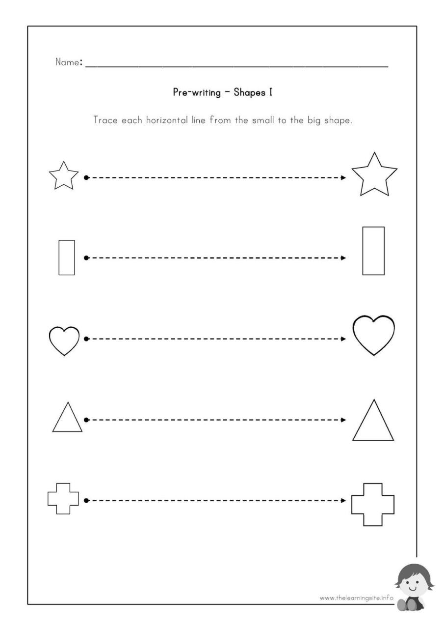 Writing Worksheets For Kindergarten Lines