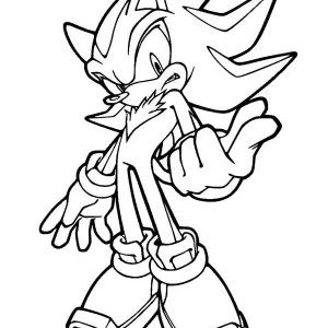 Dark Shadow Sonic Coloring Pages