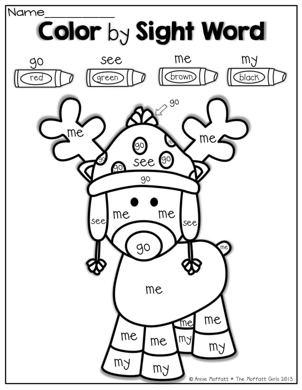Coloring Christmas Worksheets For Kindergarten