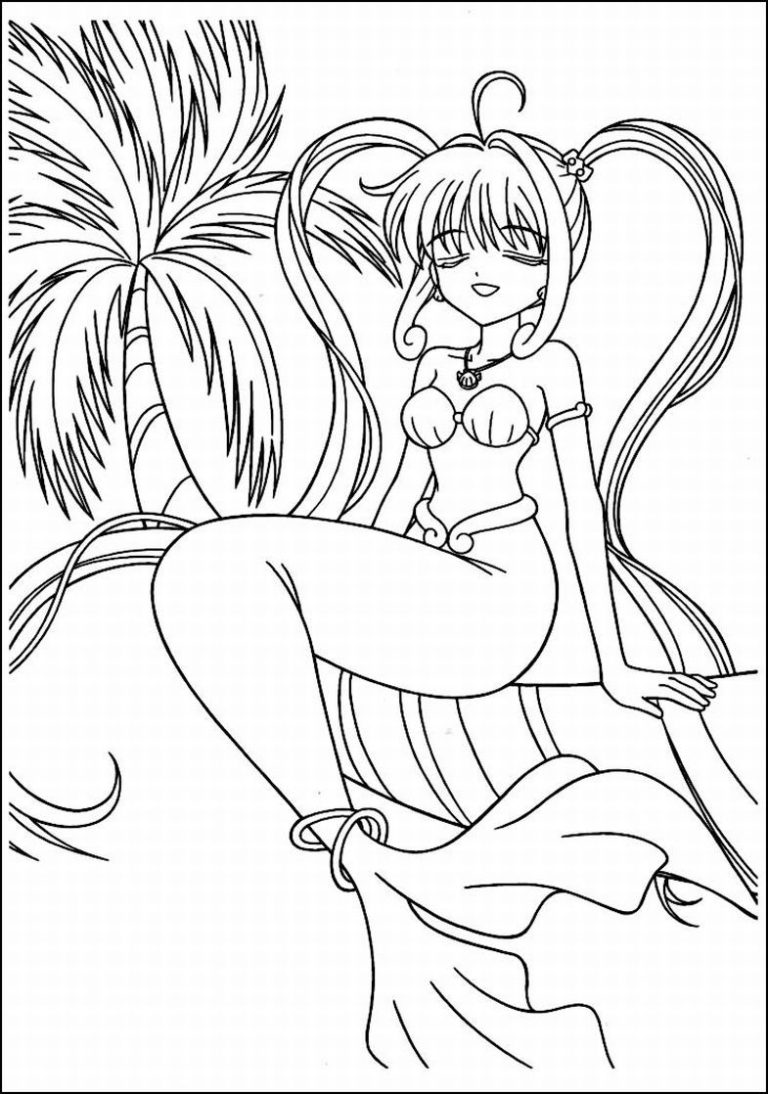 Anime Colouring Pages Mermaid