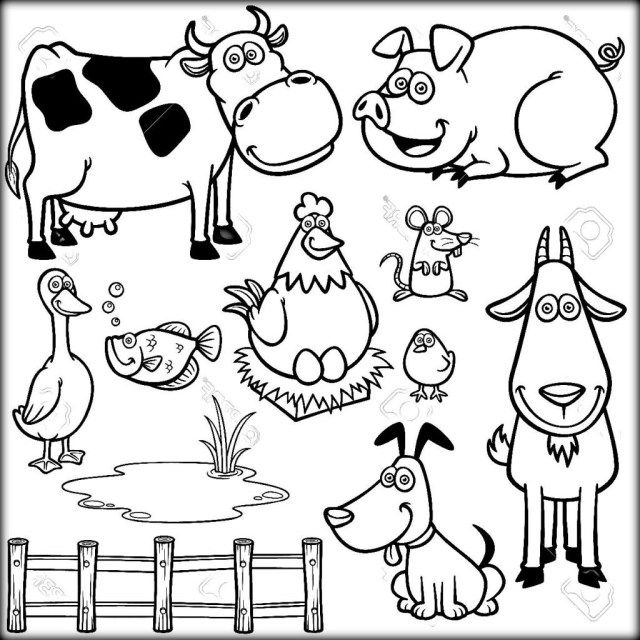 Coloring Book Farm Animals Coloring Pages Pdf