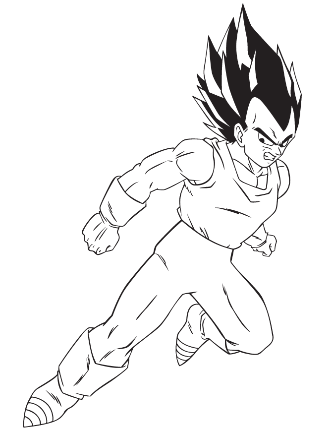 Dragon Ball Super Vegeta Coloring Pages