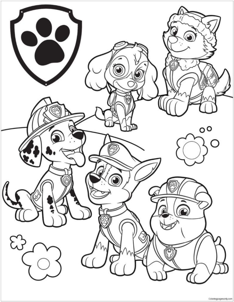 Printable Clipart Chase Free Printable Full Size Paw Patrol Coloring Pages