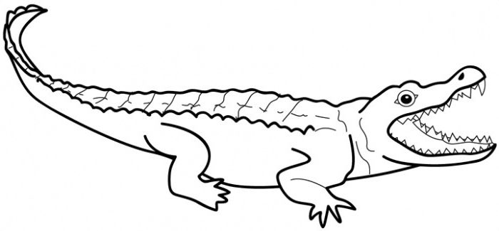Scary Crocodile Coloring Pages