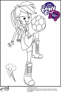 Rainbow Dash My Little Pony Coloring Pages Equestria