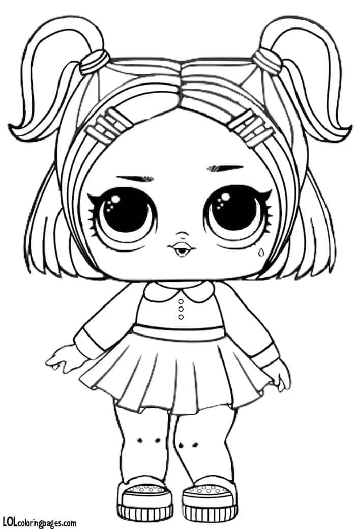 Glittery Sisters Lol Doll Coloring Pages