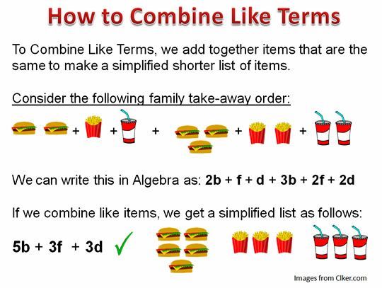 Combining Like Terms Equations Worksheet With Answers