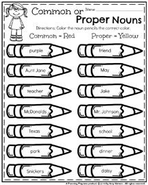 Proper Nouns Worksheet For Kindergarten