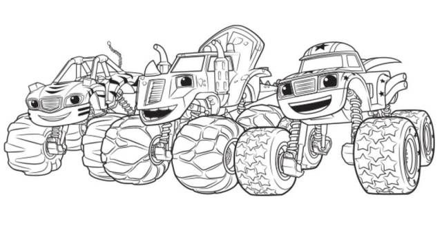 Blaze And The Monster Machines Coloring Pages Printable