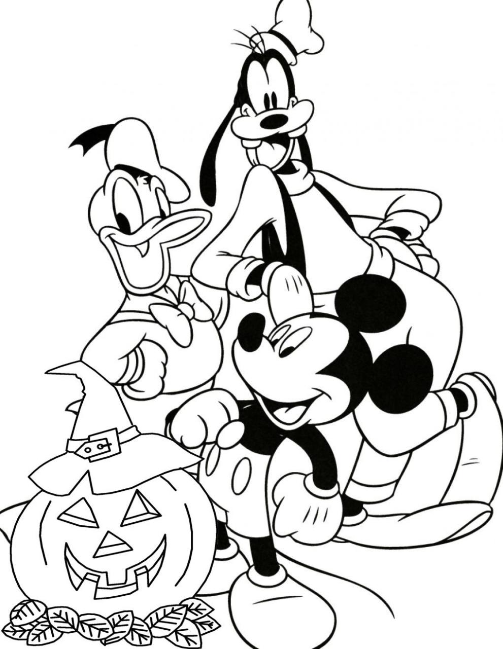 Disney Kids Halloween Coloring Pages