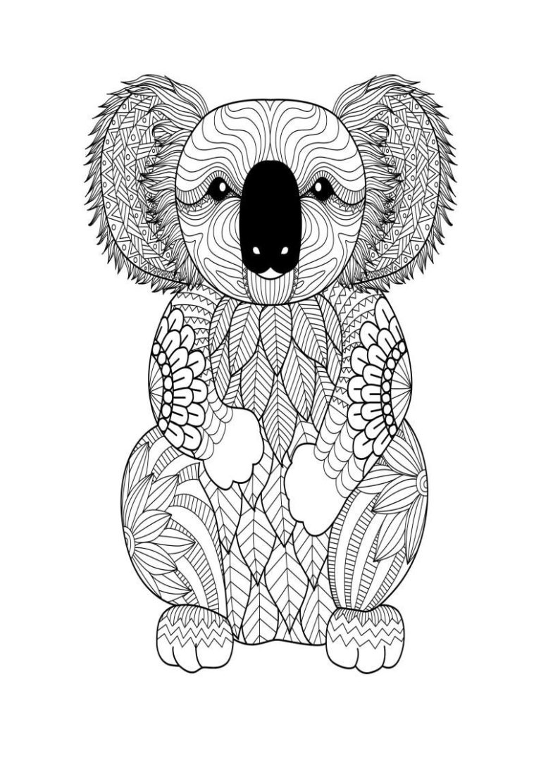 Printable Cute Baby Koala Coloring Pages