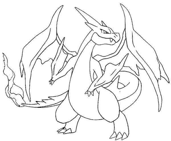 Pokemon Mega Charizard Y Coloring Pages